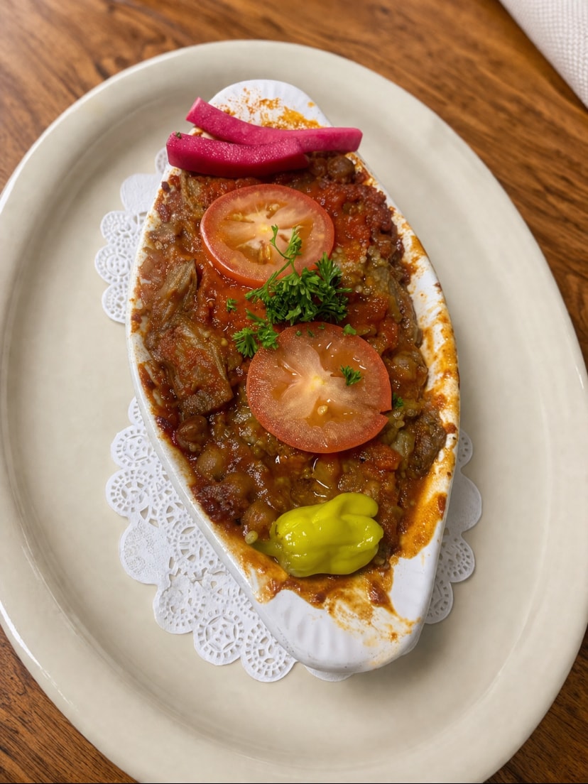 Moussaka – baked eggplant in tomato and onion broth