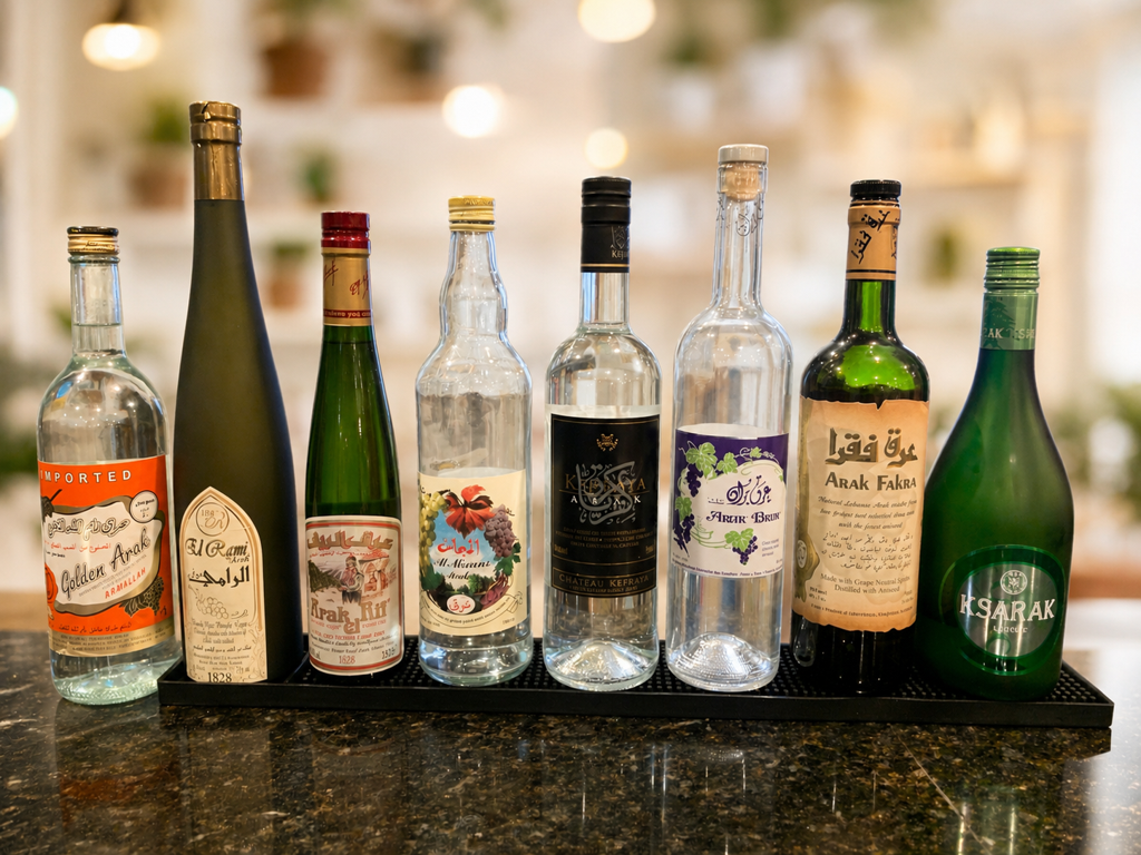 Lebanese arak spirits collection – Arak Fakra, Ksarak, El Rami and more